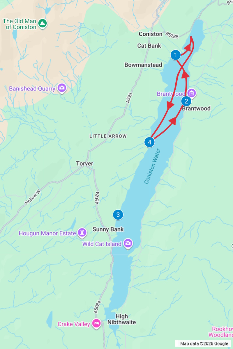 Coniston Launch red route